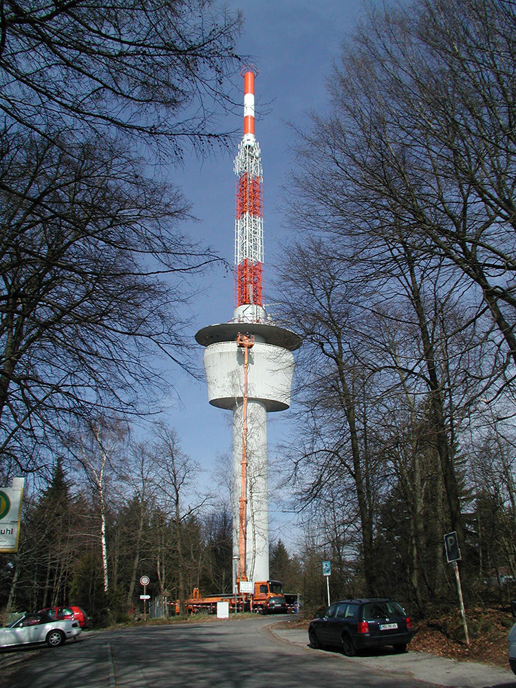 Ist-Zustandsfeststellung von Schaft, Aussichtsplattform und Trinkwasserspeicher des Funkturms Königsstuhl Heidelberg.